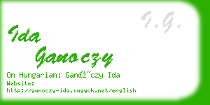 ida ganoczy business card